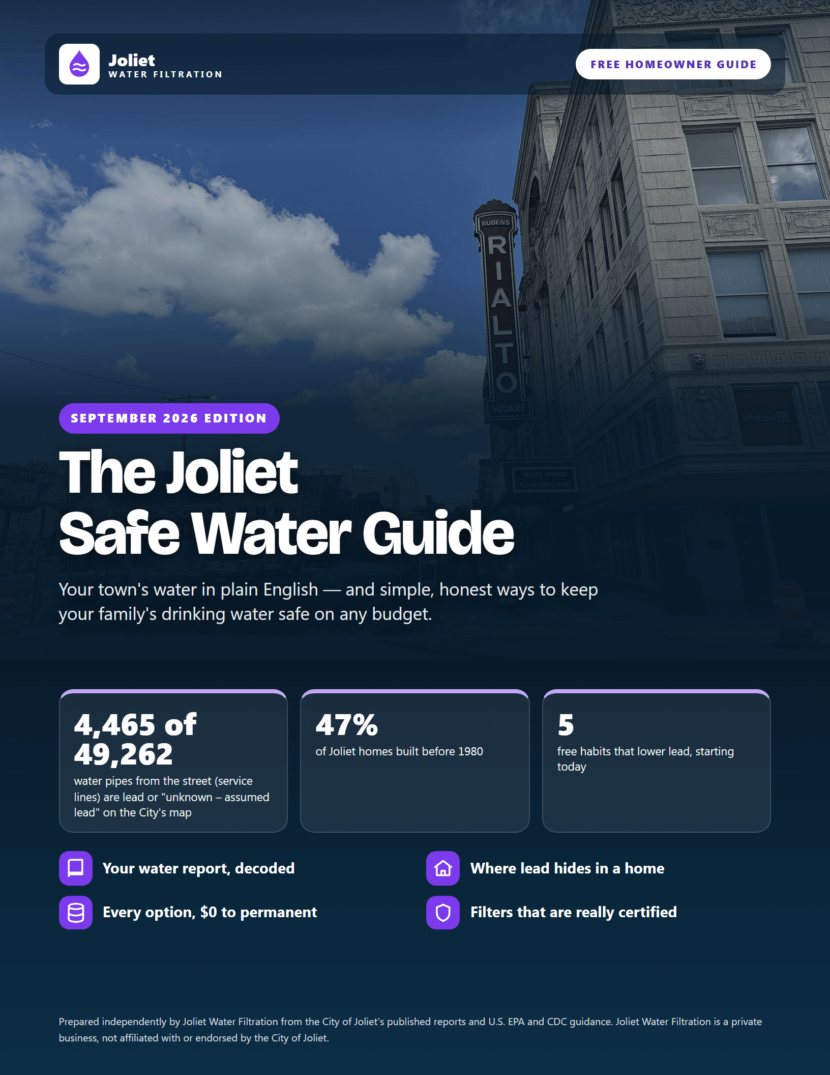 Cover of The Joliet Safe Water Guide