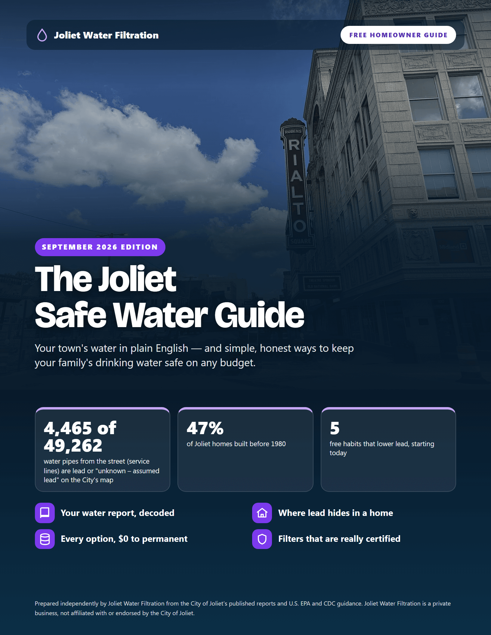 Cover of The Joliet Safe Water Guide